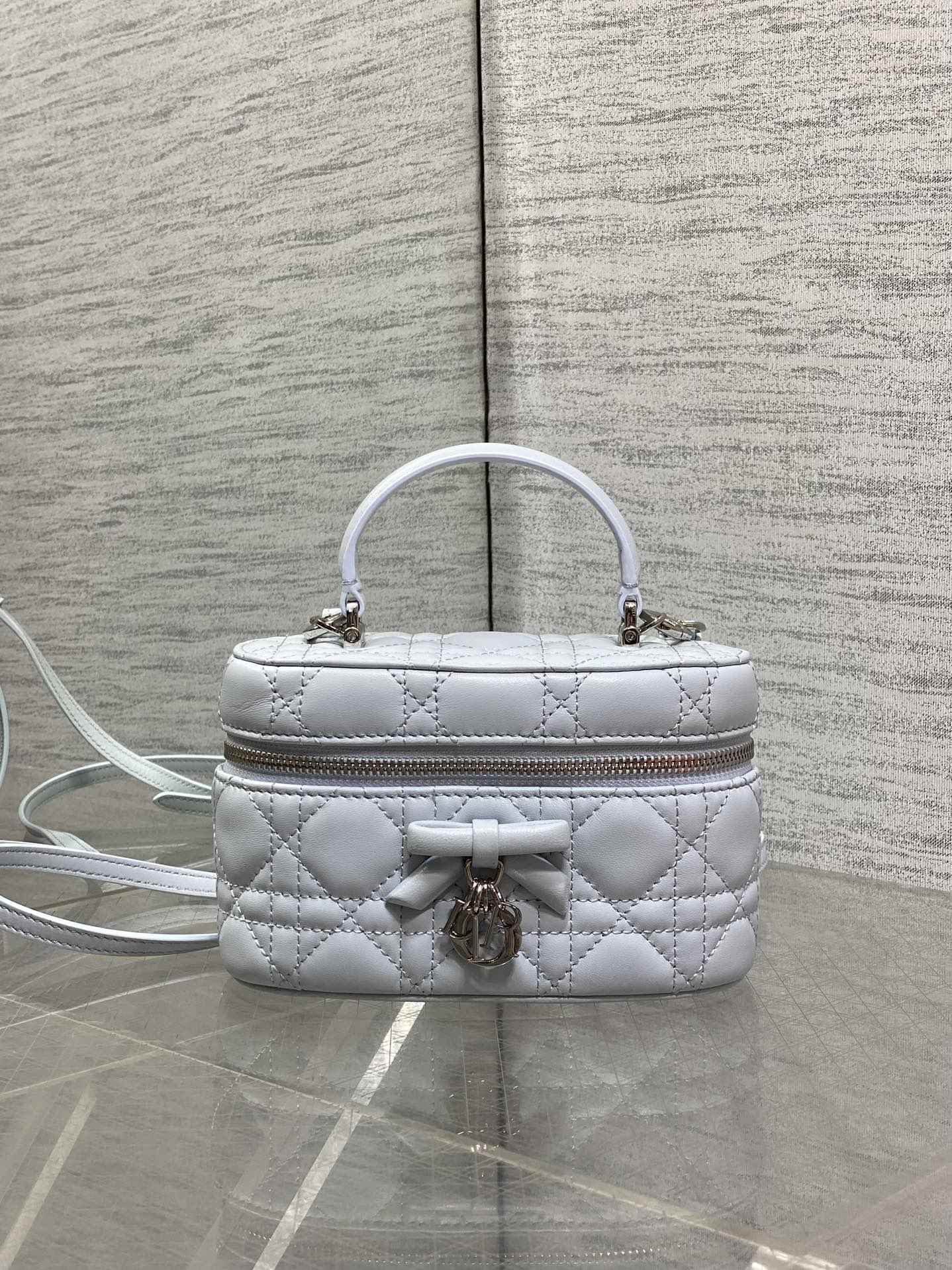 Dior Mini Vanity - S2603 - Blue Cannage Lambskin - Default Title - View 2