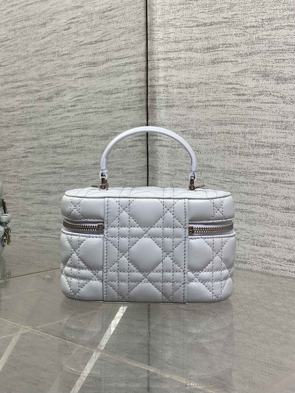Dior Mini Vanity - S2603 - Blue Cannage Lambskin - Default Title - View 3