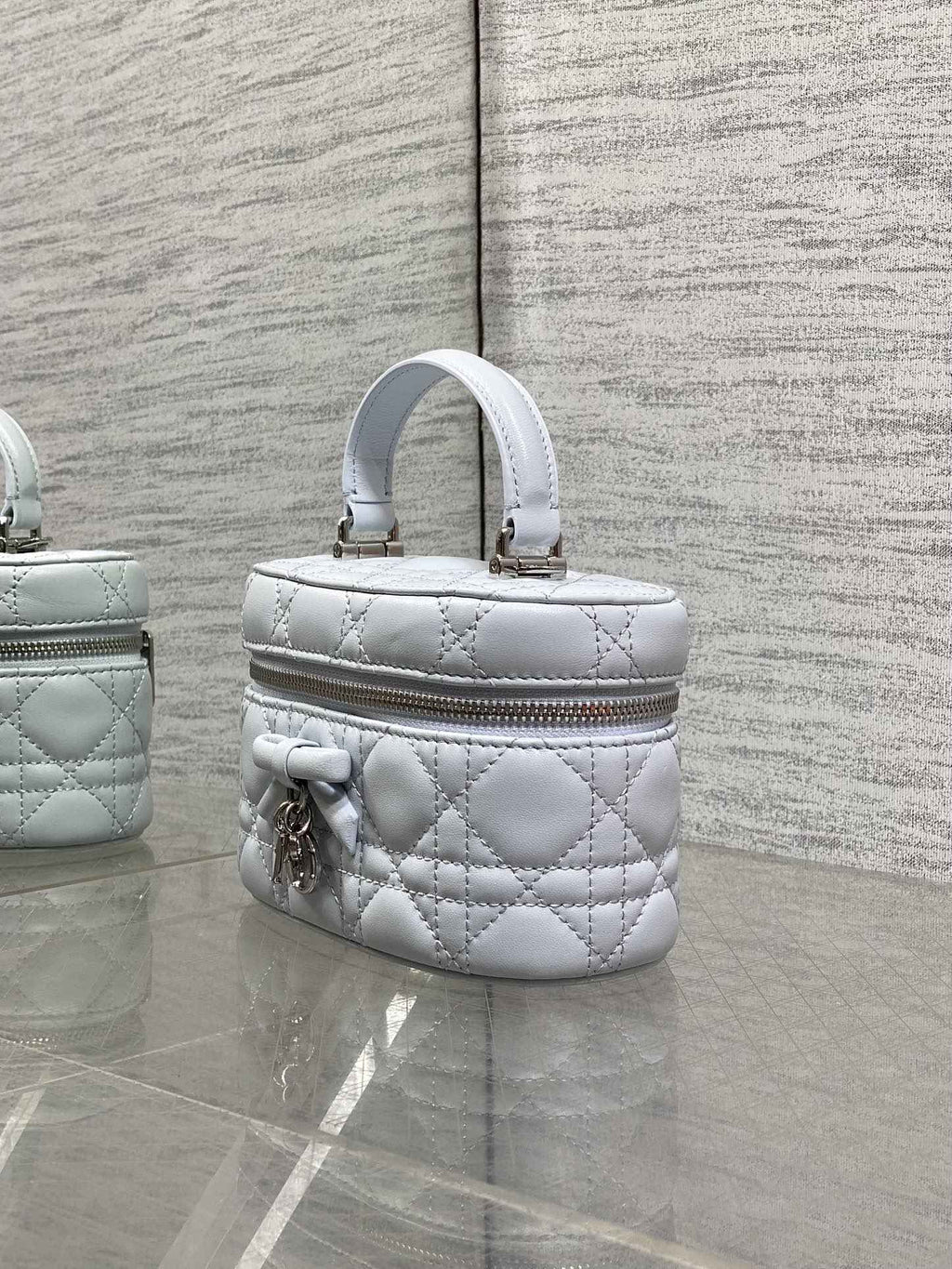 Dior Mini Vanity - S2603 - Blue Cannage Lambskin - Default Title - View 4