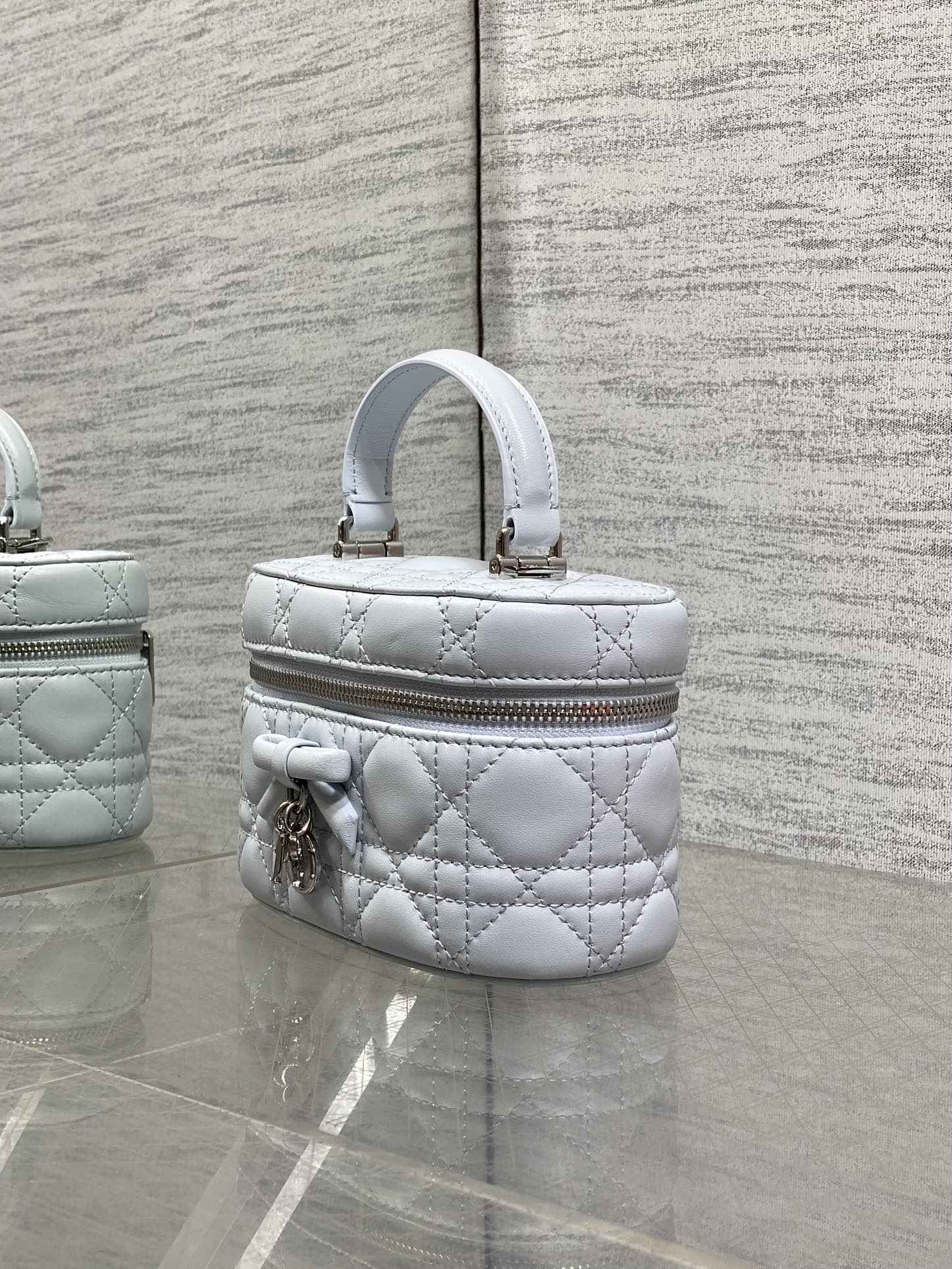 Dior Mini Vanity - S2603 - Blue Cannage Lambskin - Default Title - View 4