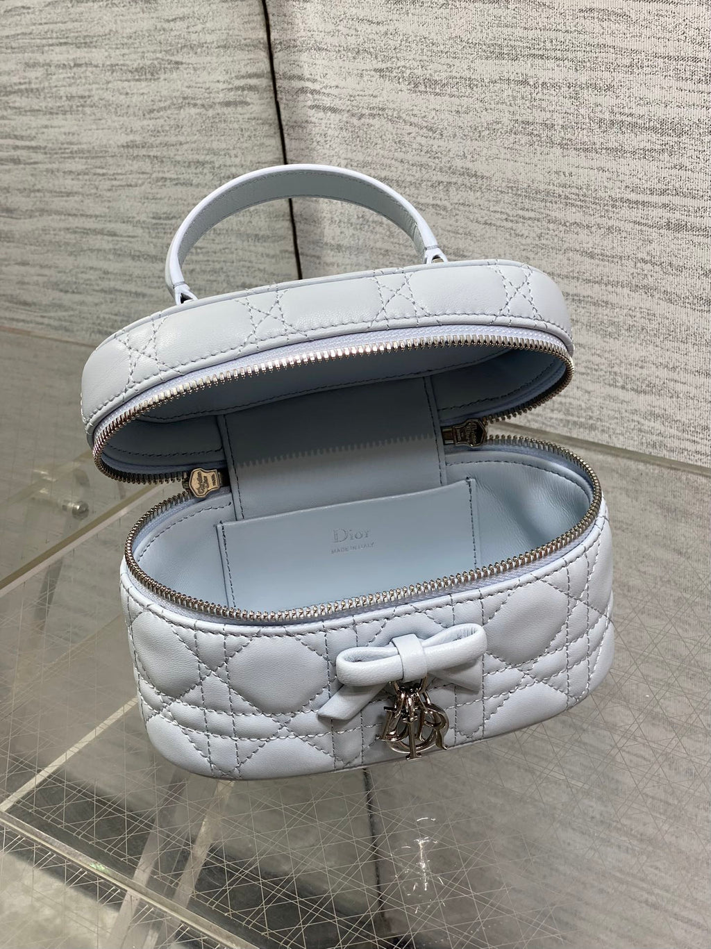 Dior Mini Vanity - S2603 - Blue Cannage Lambskin - Default Title - View 8