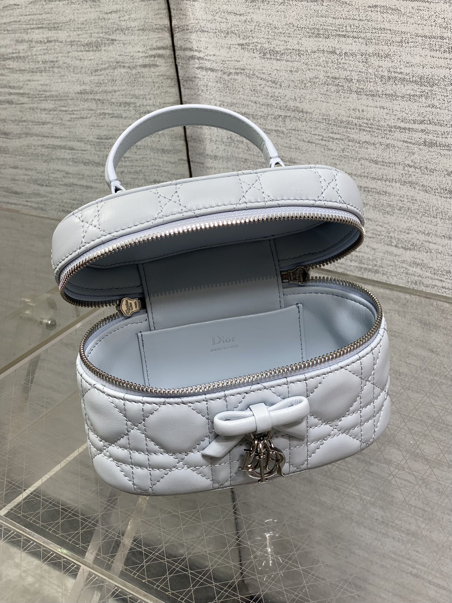 Dior Mini Vanity - S2603 - Blue Cannage Lambskin - Default Title - View 8