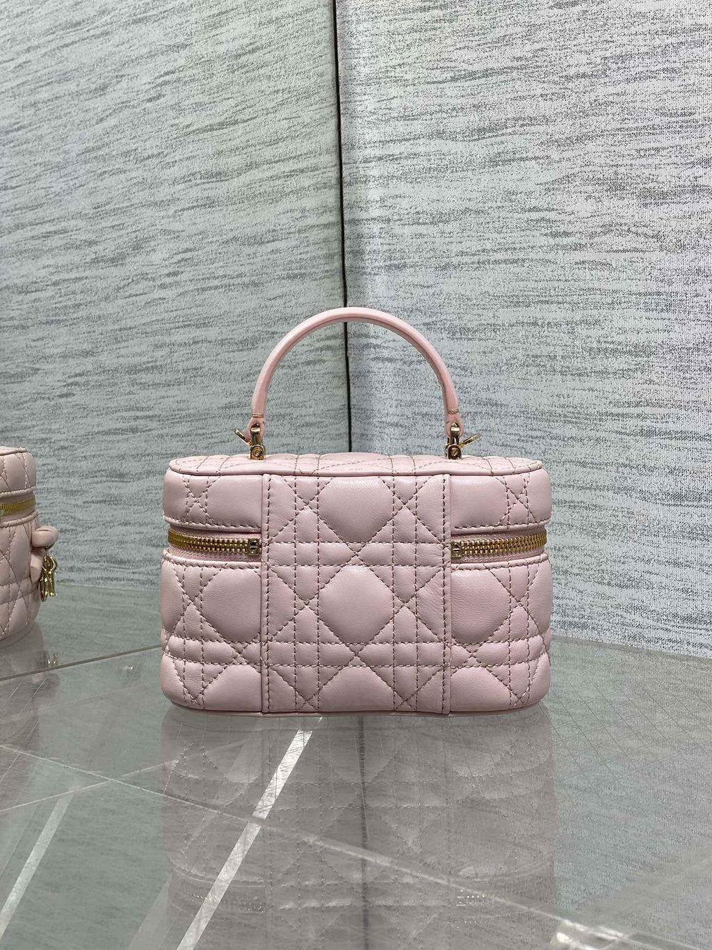 Dior Mini Vanity - S2603 - Soupir Pink Cannage Lambskin - Default Title - View 3