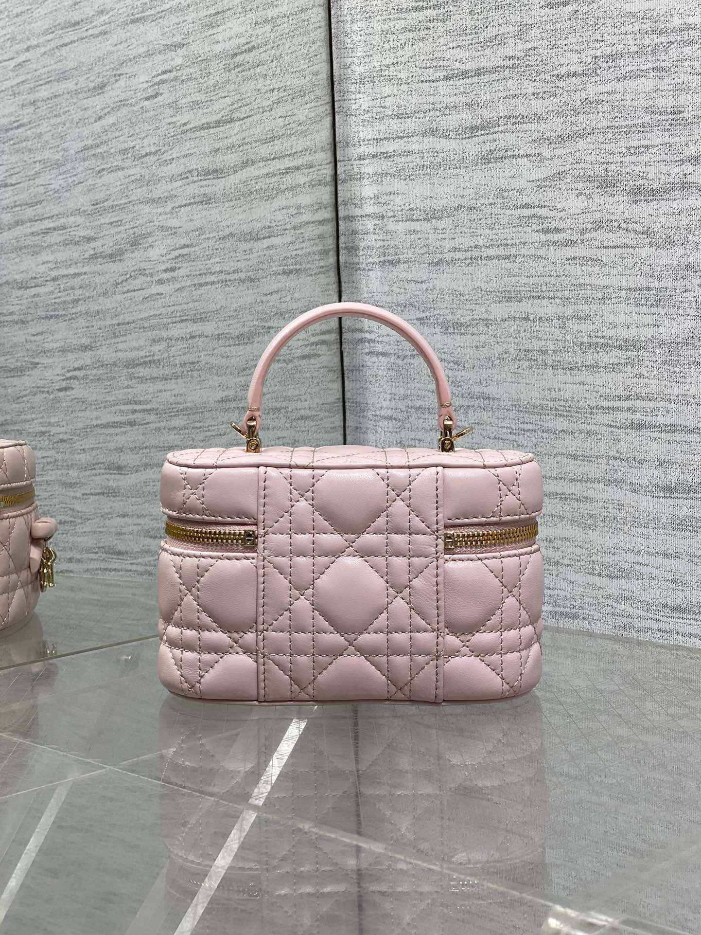 Dior Mini Vanity - S2603 - Soupir Pink Cannage Lambskin - Default Title - View 3