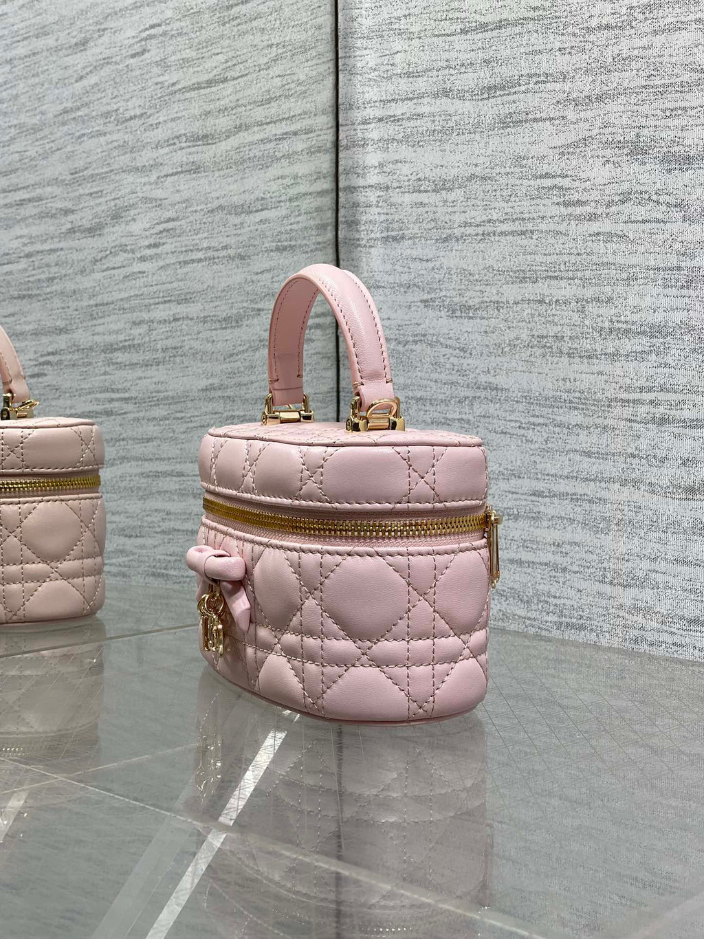 Dior Mini Vanity - S2603 - Soupir Pink Cannage Lambskin - Default Title - View 6