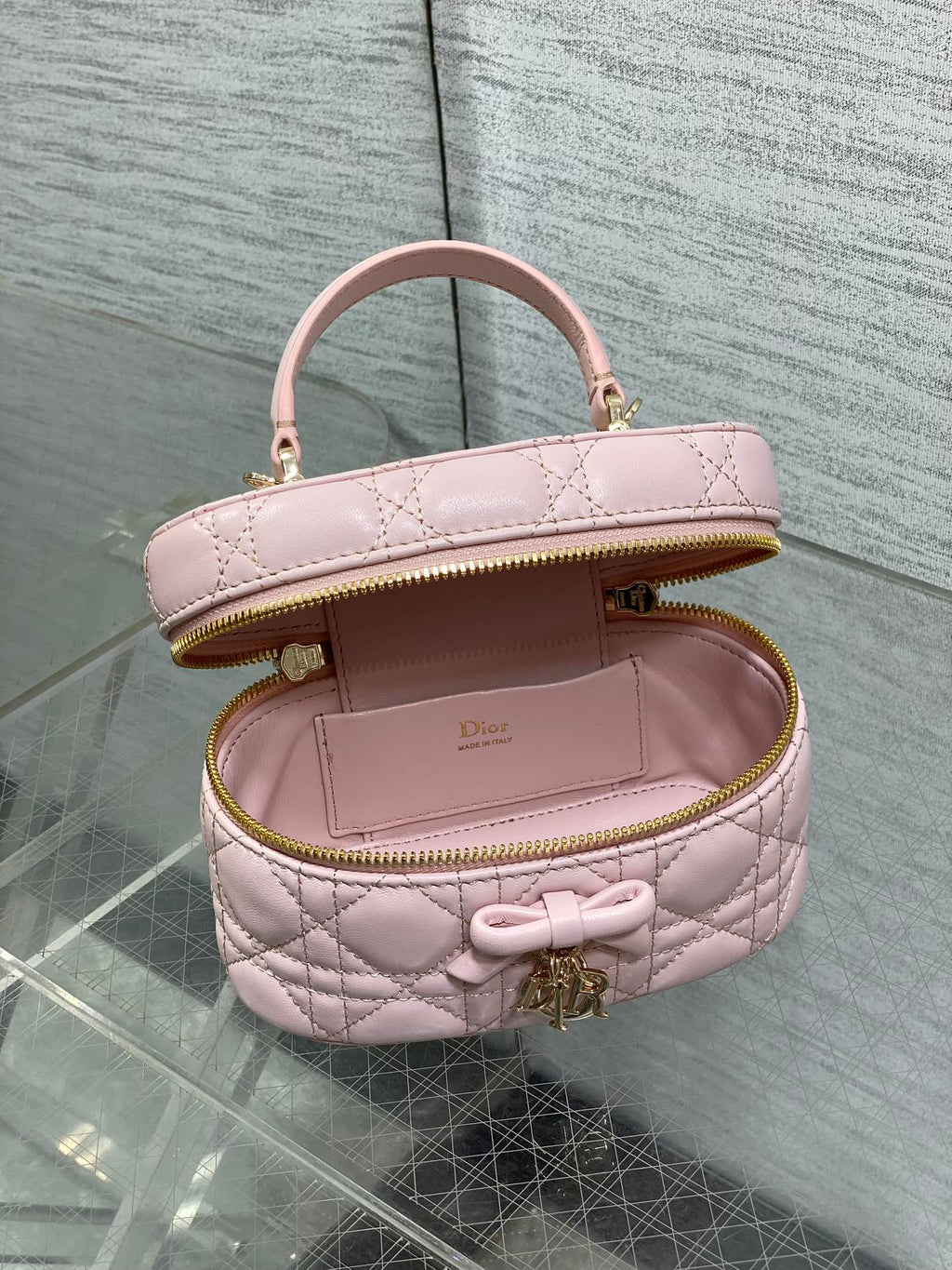 Dior Mini Vanity - S2603 - Soupir Pink Cannage Lambskin - Default Title - View 8