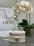 Dior Mini Vanity - S2603 - White Cannage Lambskin - Default Title - View 1