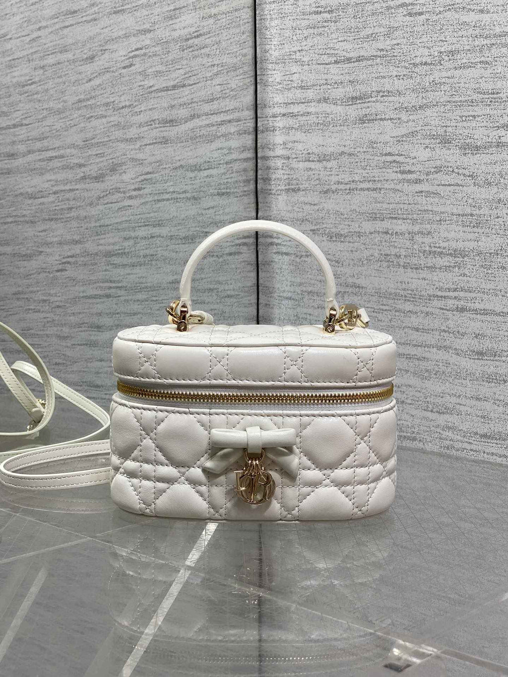 Dior Mini Vanity - S2603 - White Cannage Lambskin - Default Title - View 2