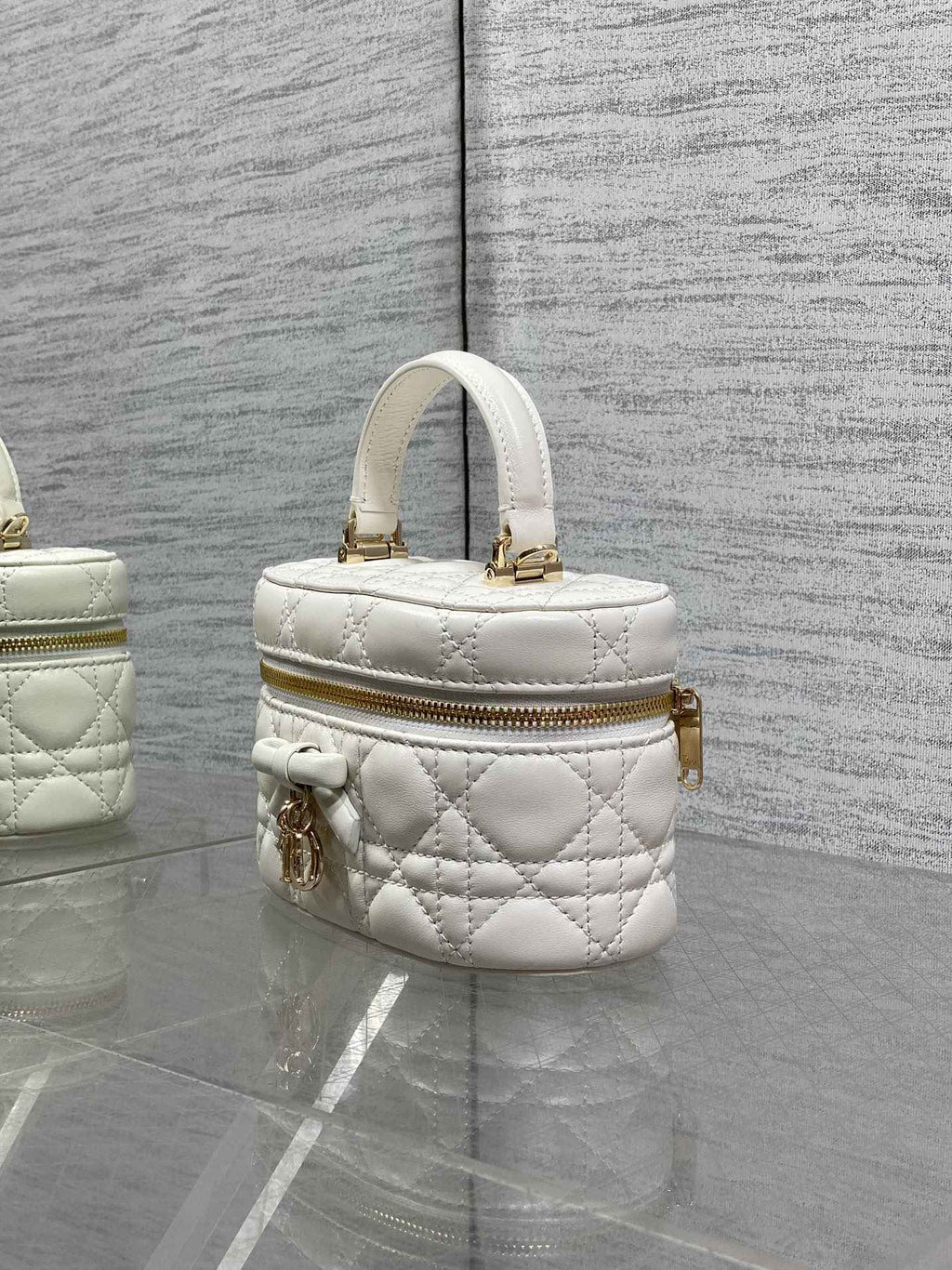 Dior Mini Vanity - S2603 - White Cannage Lambskin - Default Title - View 4