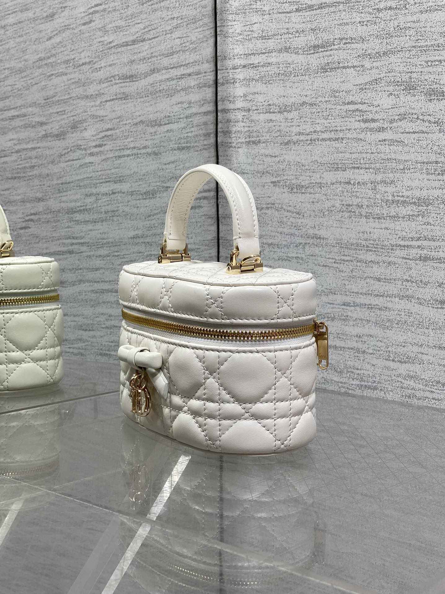 Dior Mini Vanity - S2603 - White Cannage Lambskin - Default Title - View 4