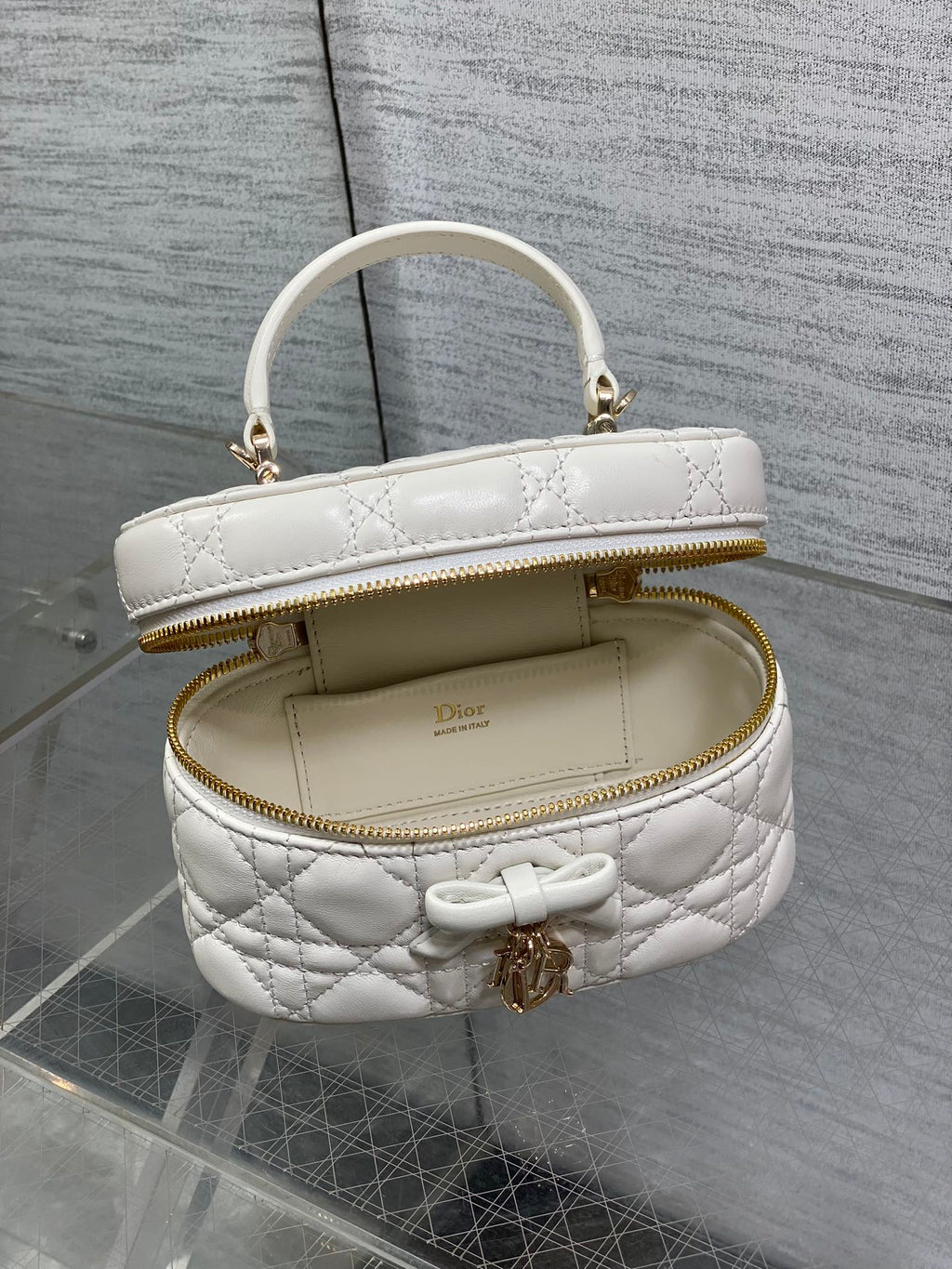 Dior Mini Vanity - S2603 - White Cannage Lambskin - Default Title - View 8