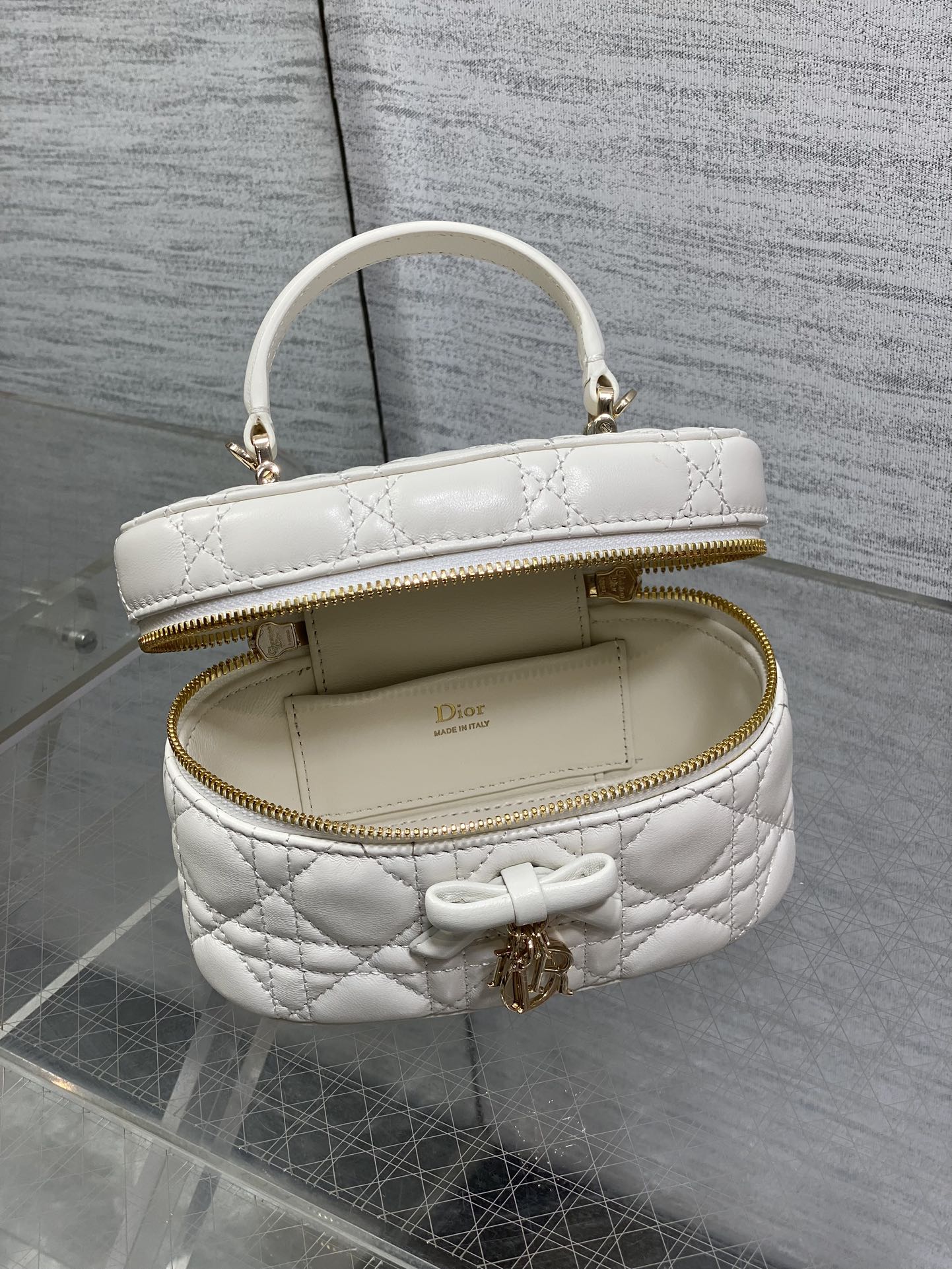Dior Mini Vanity - S2603 - White Cannage Lambskin - Default Title - View 8