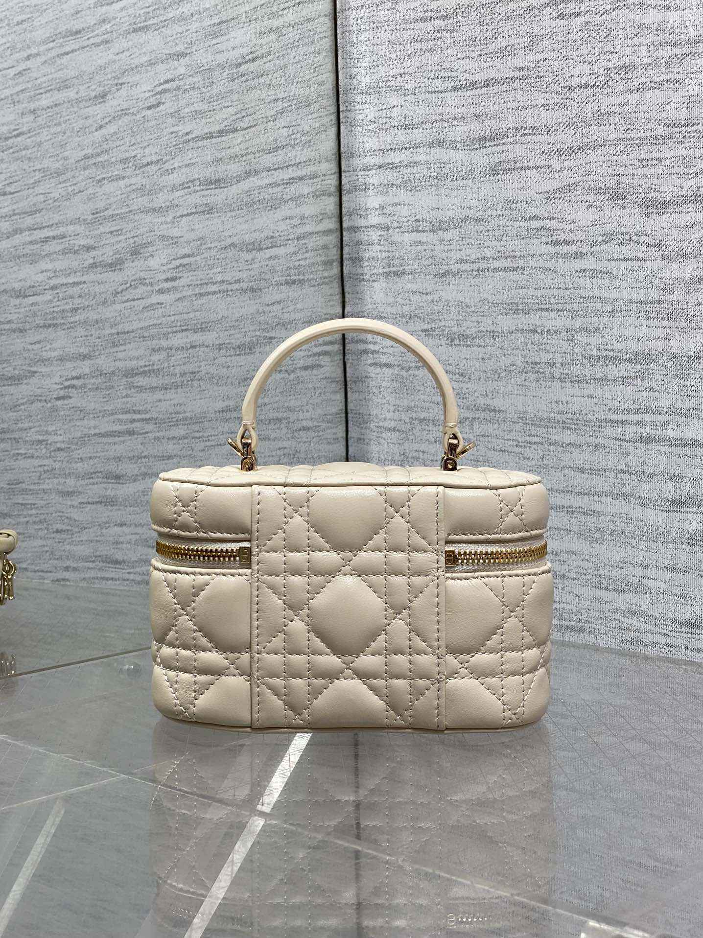 Dior Mini Vanity - S2603 - Apricot Cannage Lambskin - Default Title - View 3