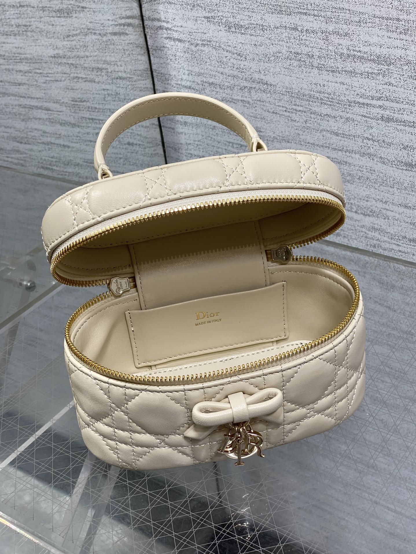 Dior Mini Vanity - S2603 - Apricot Cannage Lambskin - Default Title - View 8