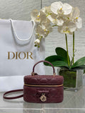 Dior Mini Vanity - S2603 - Wine Red Cannage Lambskin - Default Title - View 1