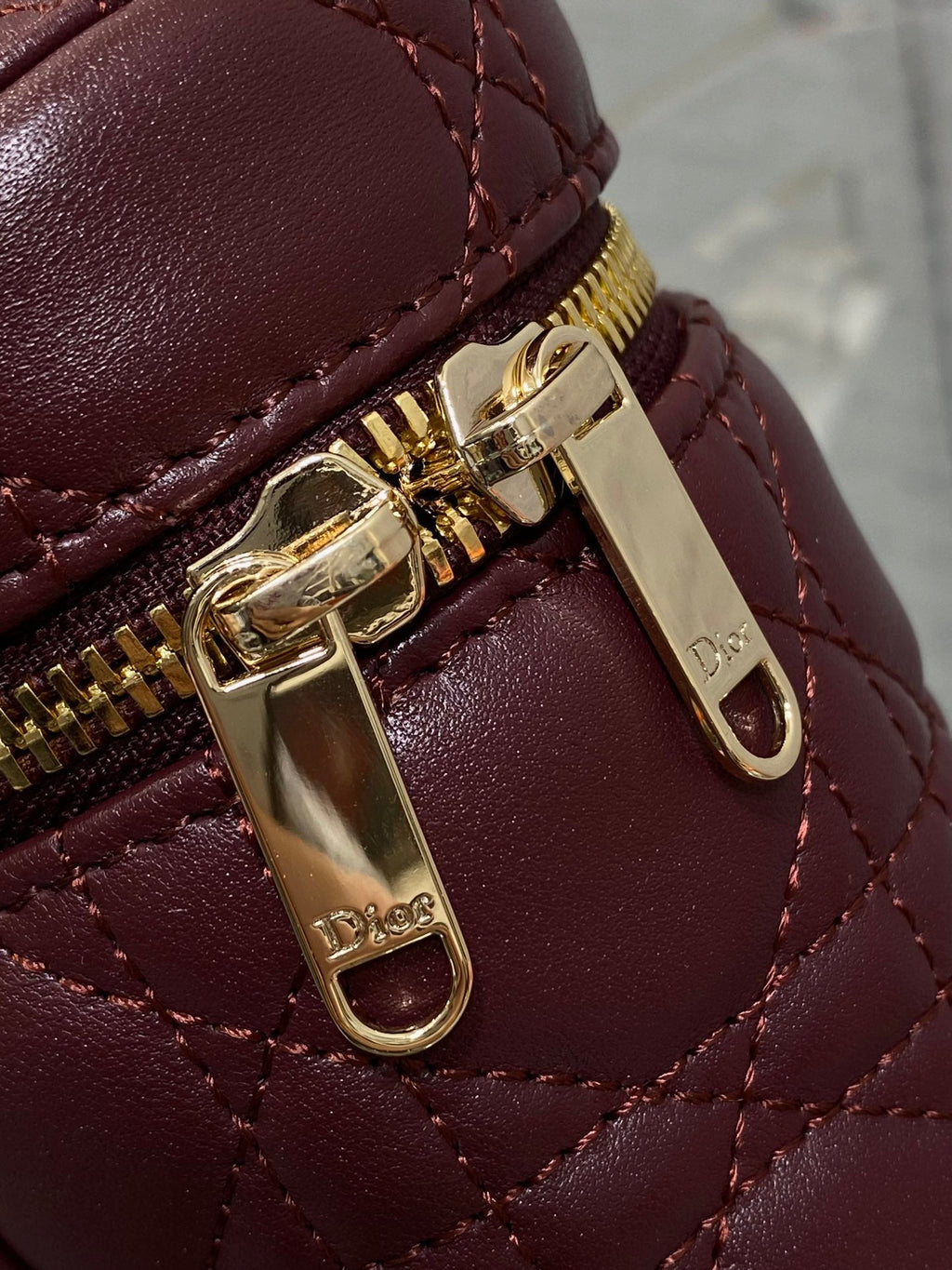 Dior Mini Vanity - S2603 - Wine Red Cannage Lambskin - Default Title - View 5