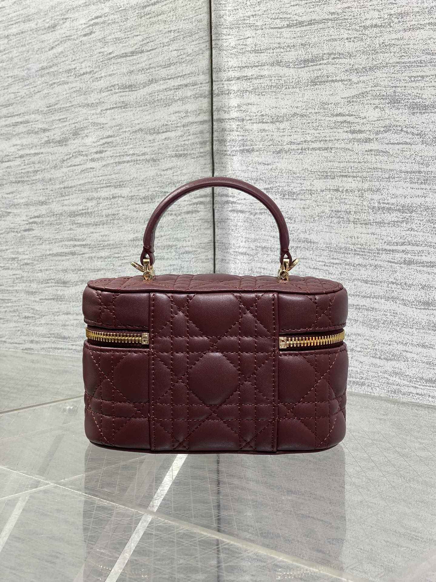 Dior Mini Vanity - S2603 - Wine Red Cannage Lambskin - Default Title - View 3