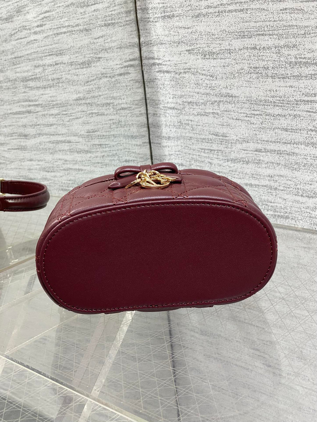 Dior Mini Vanity - S2603 - Wine Red Cannage Lambskin - Default Title - View 7