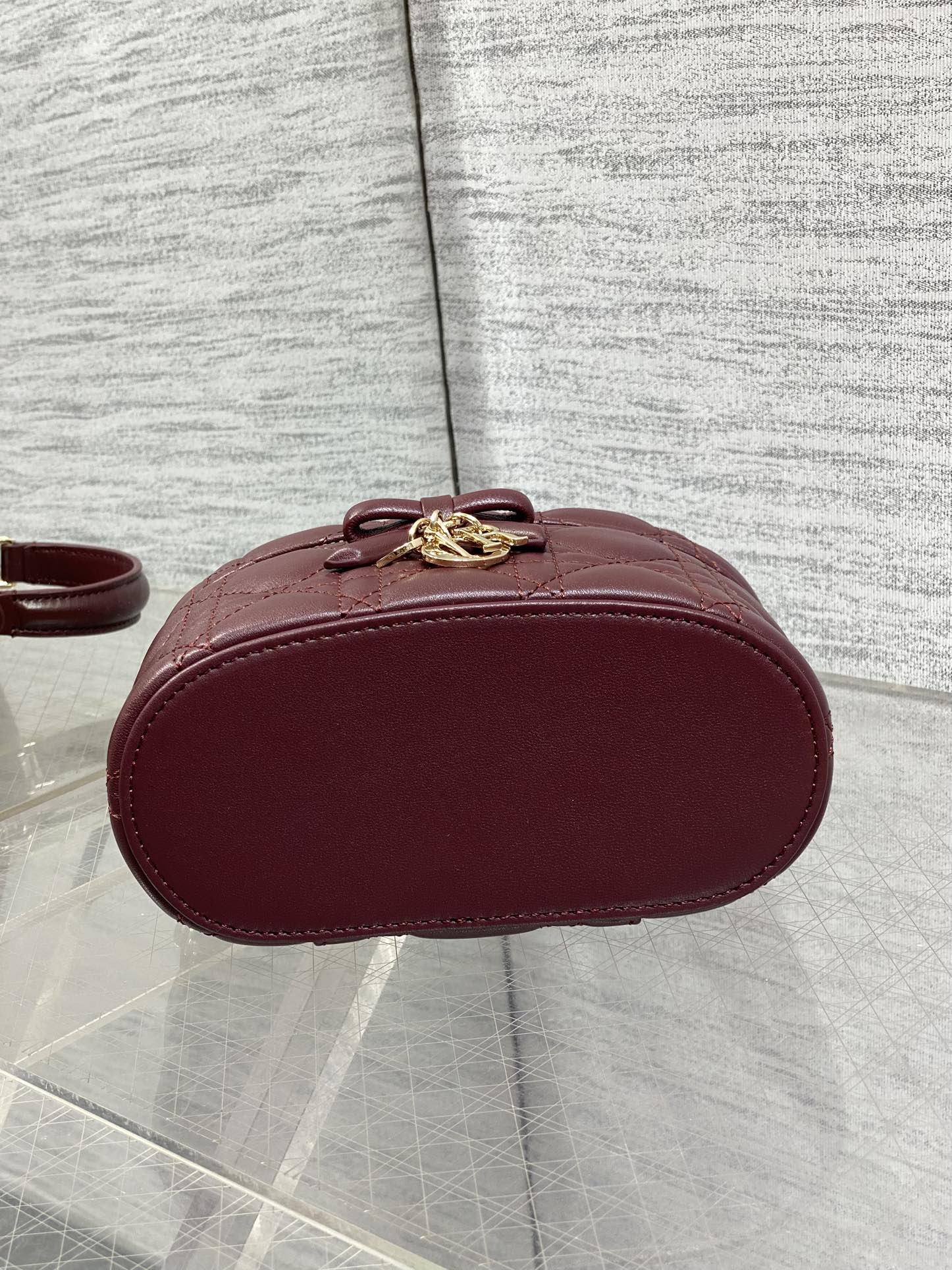 Dior Mini Vanity - S2603 - Wine Red Cannage Lambskin - Default Title - View 7