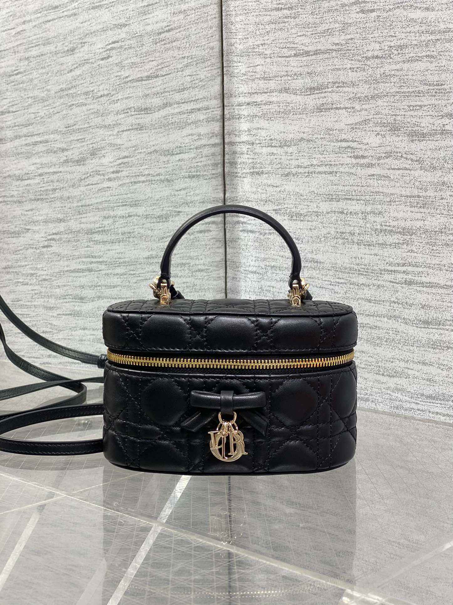 Dior Mini Vanity - S2603 - Black Cannage Lambskin - Default Title - View 2
