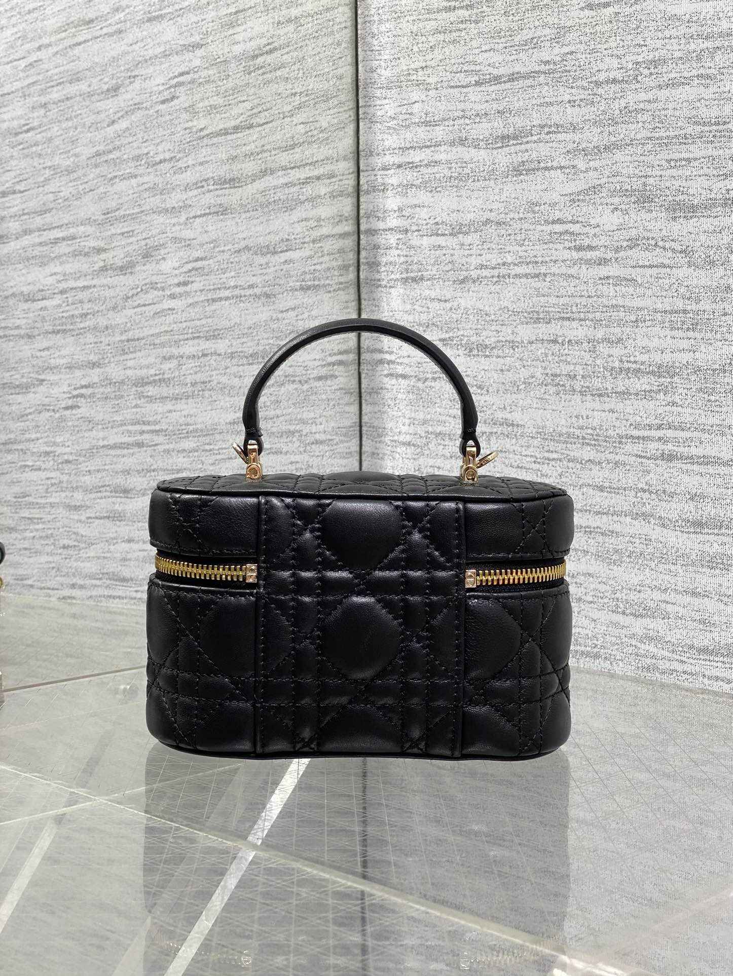 Dior Mini Vanity - S2603 - Black Cannage Lambskin - Default Title - View 3