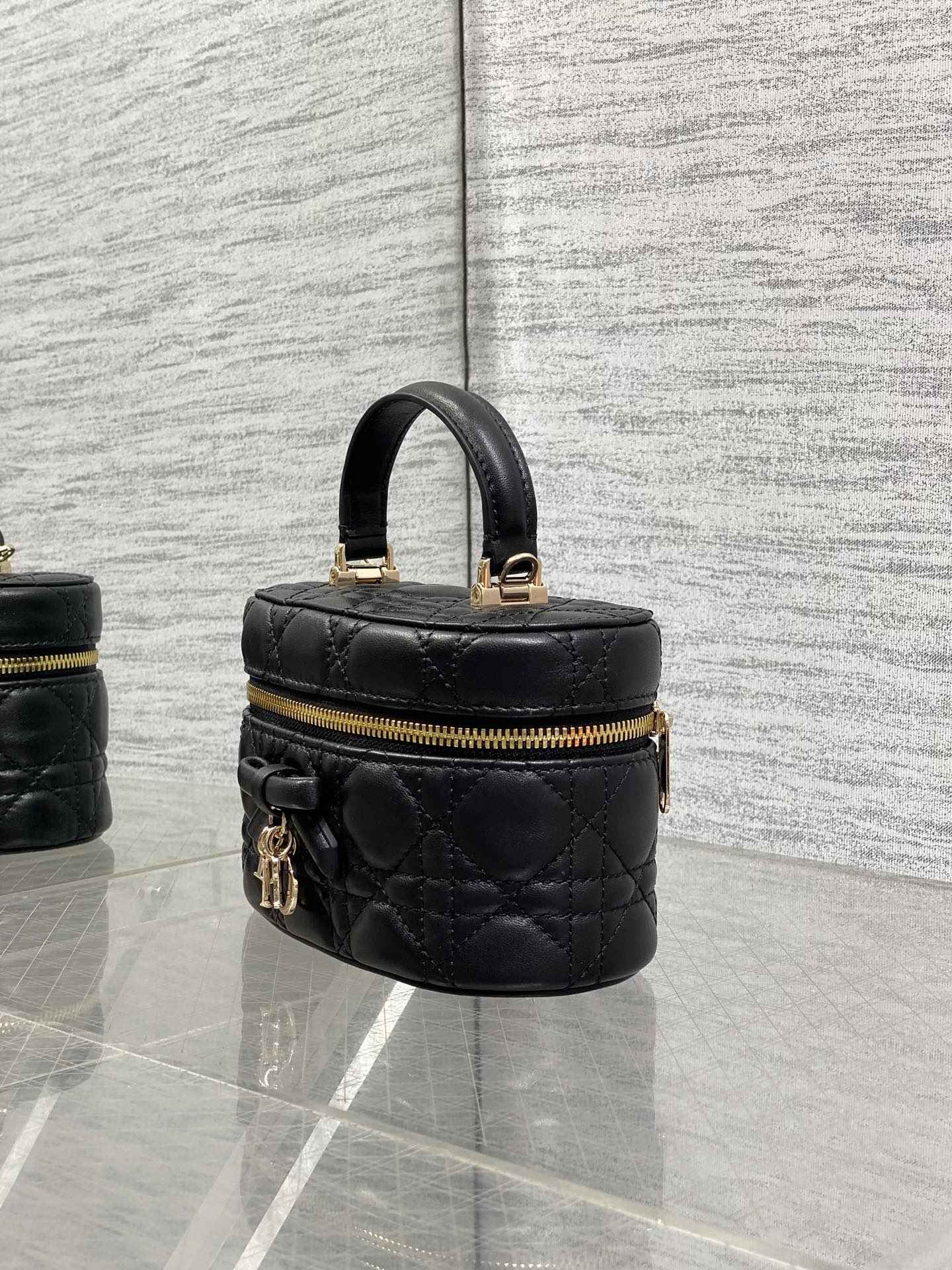 Dior Mini Vanity - S2603 - Black Cannage Lambskin - Default Title - View 4