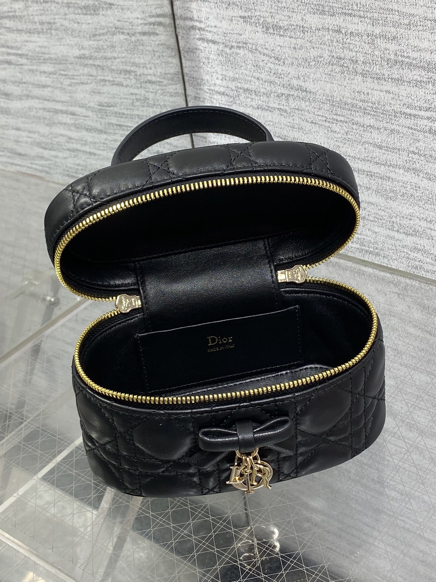 Dior Mini Vanity - S2603 - Black Cannage Lambskin - Default Title - View 6