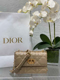 Dior Miss Caro Mini Bag S5169 Apricot Macrocannage Lambskin - Default Title - View 1