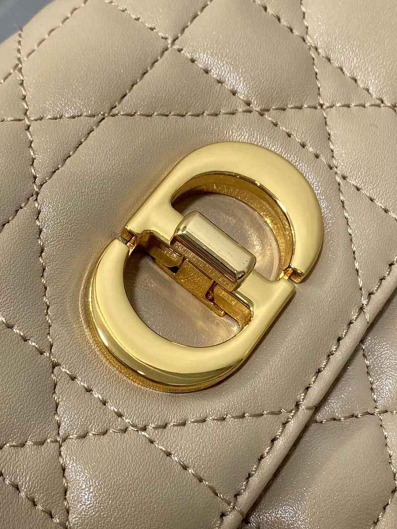 Dior Miss Caro Mini Bag S5169 Apricot Macrocannage Lambskin - Default Title - View 4