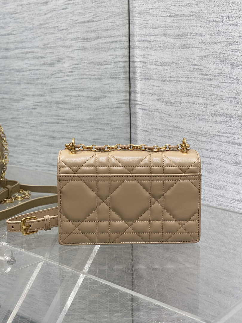 Dior Miss Caro Mini Bag S5169 Apricot Macrocannage Lambskin - Default Title - View 5