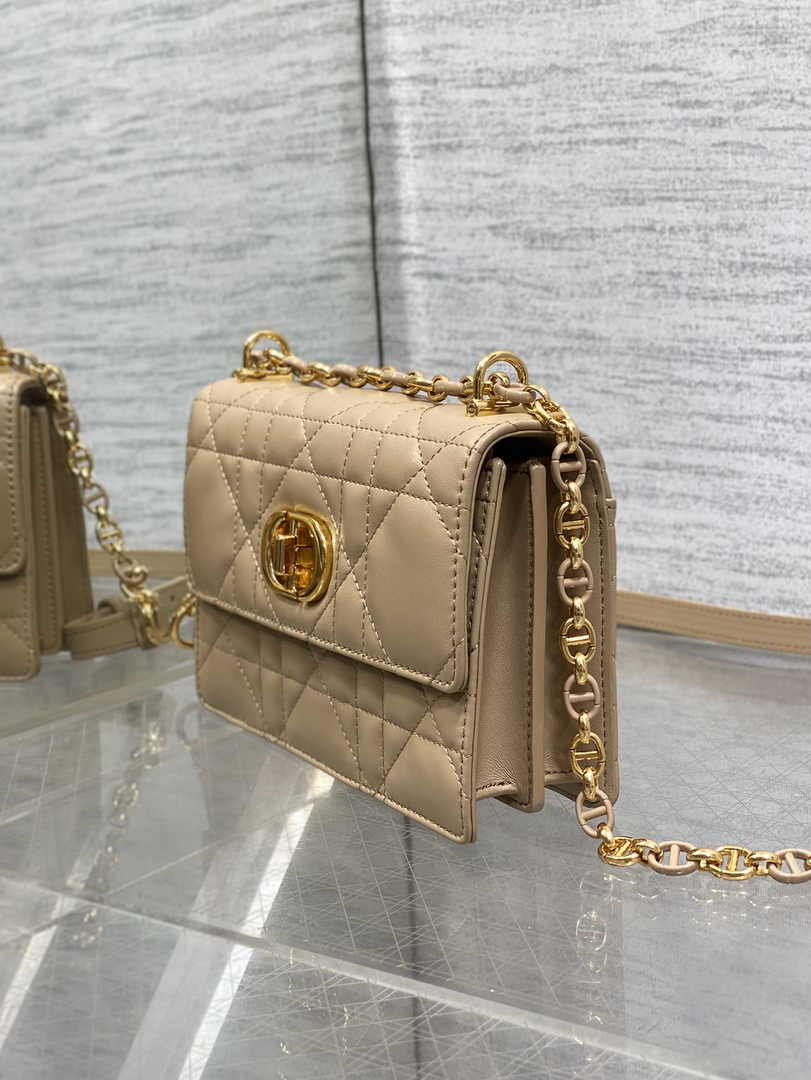 Dior Miss Caro Mini Bag S5169 Apricot Macrocannage Lambskin - Default Title - View 6