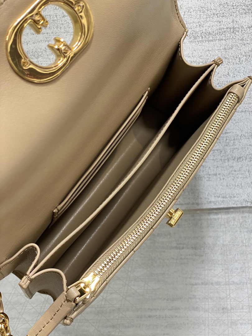 Dior Miss Caro Mini Bag S5169 Apricot Macrocannage Lambskin - Default Title - View 8