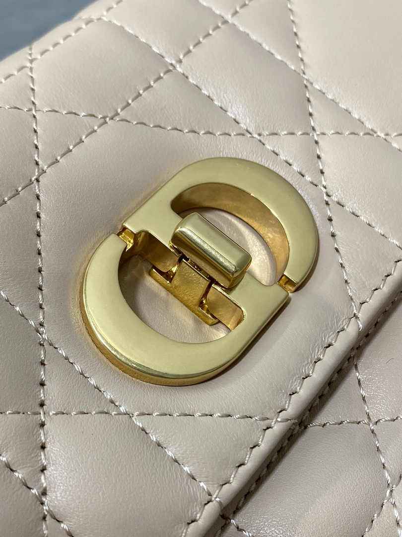 Dior Miss Caro Mini Bag S5169 Dark Beige Macrocannage Lambskin - Default Title - View 2