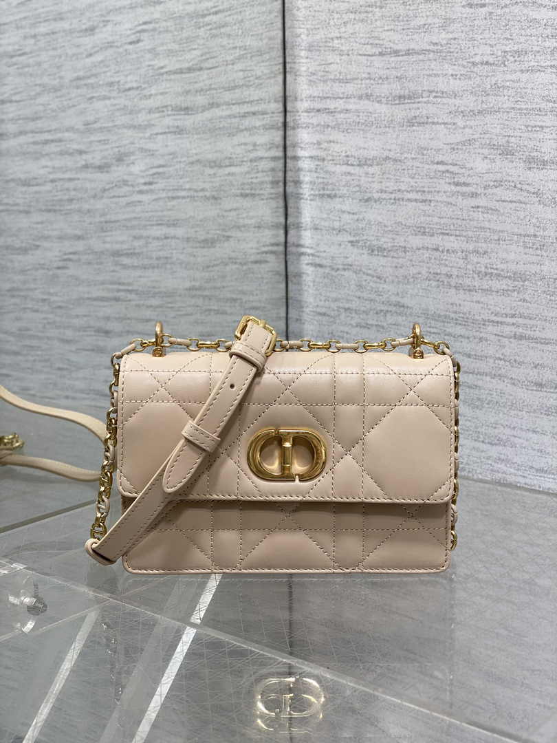 Dior Miss Caro Mini Bag S5169 Dark Beige Macrocannage Lambskin - Default Title - View 8