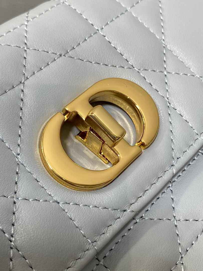Dior Miss Caro Mini Bag S5169 Blue Macrocannage Lambskin - Default Title - View 4