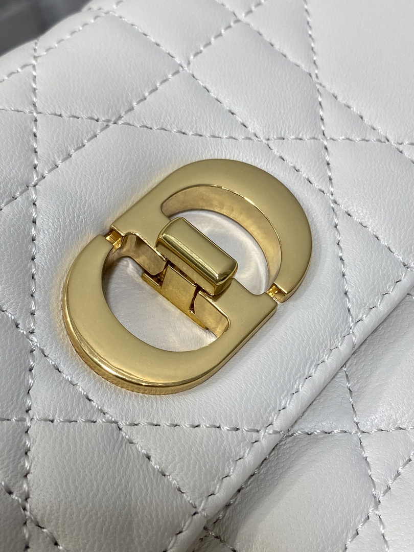 Dior Miss Caro Mini Bag S5169 Beige Macrocannage Lambskin - Default Title - View 7