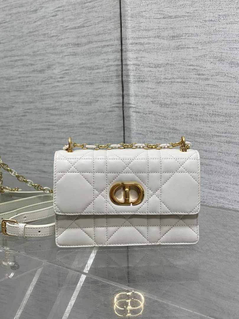 Dior Miss Caro Mini Bag S5169 Beige Macrocannage Lambskin - Default Title - View 3