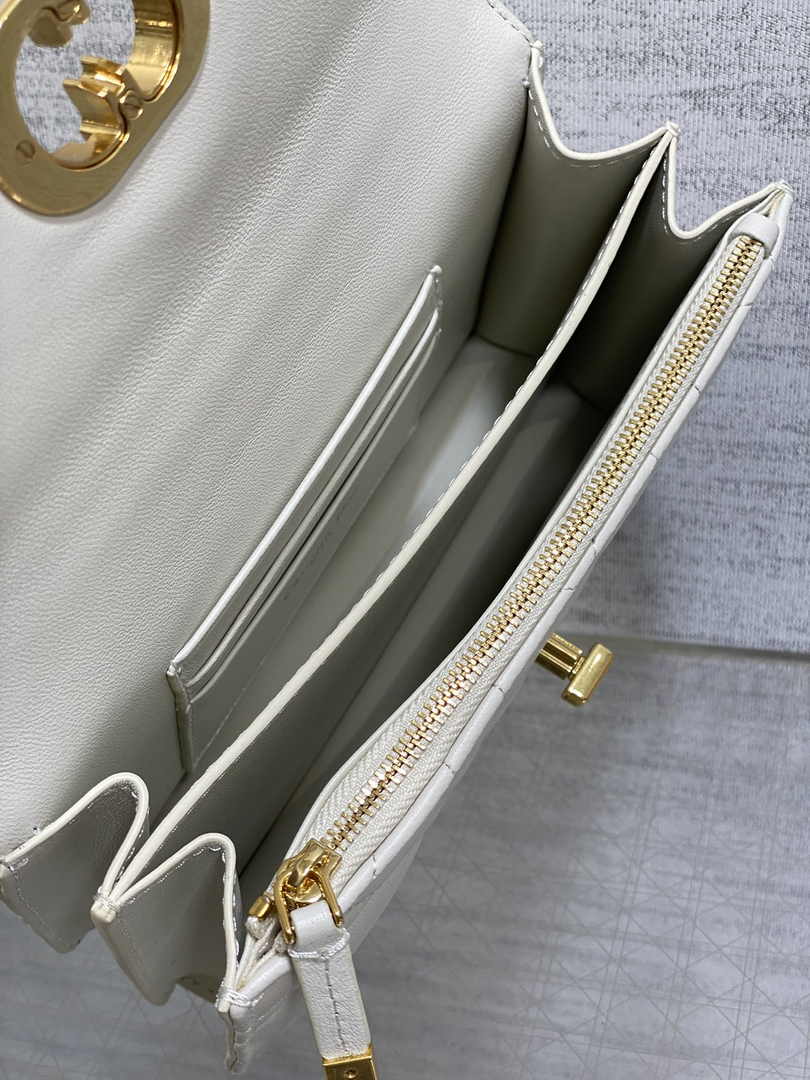 Dior Miss Caro Mini Bag S5169 Beige Macrocannage Lambskin - Default Title - View 8
