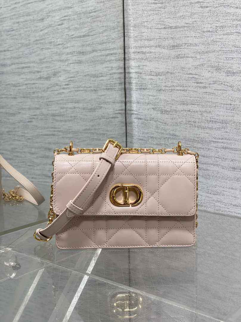 Dior Miss Caro Mini Bag S5169 Powder Pink Macrocannage Lambskin - Default Title - View 2