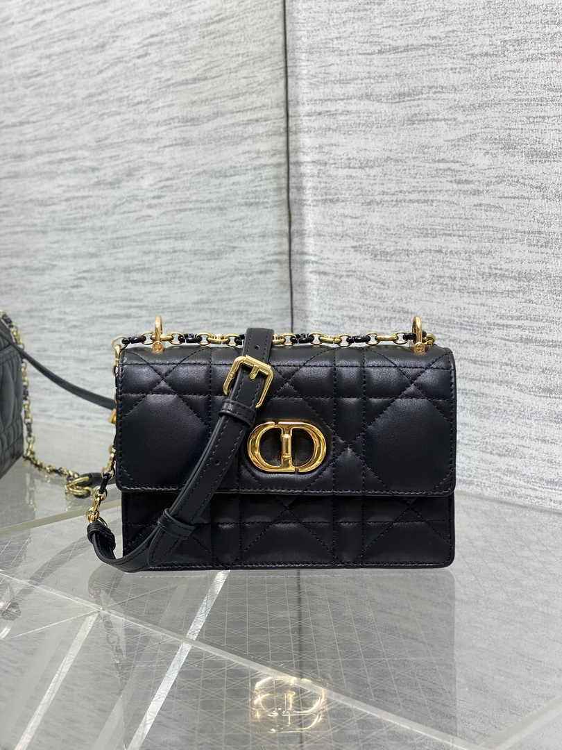 Dior Miss Caro Mini Bag S5169 Black Macrocannage Lambskin - Default Title - View 2