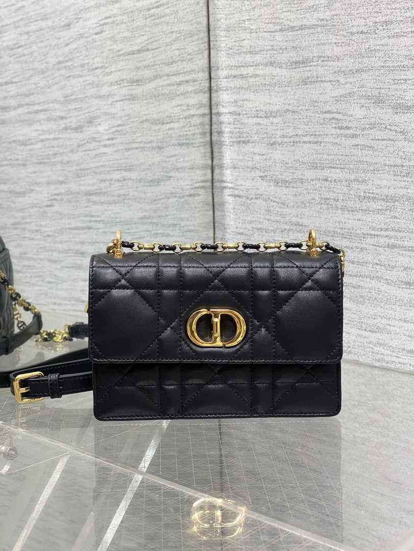 Dior Miss Caro Mini Bag S5169 Black Macrocannage Lambskin - Default Title - View 3