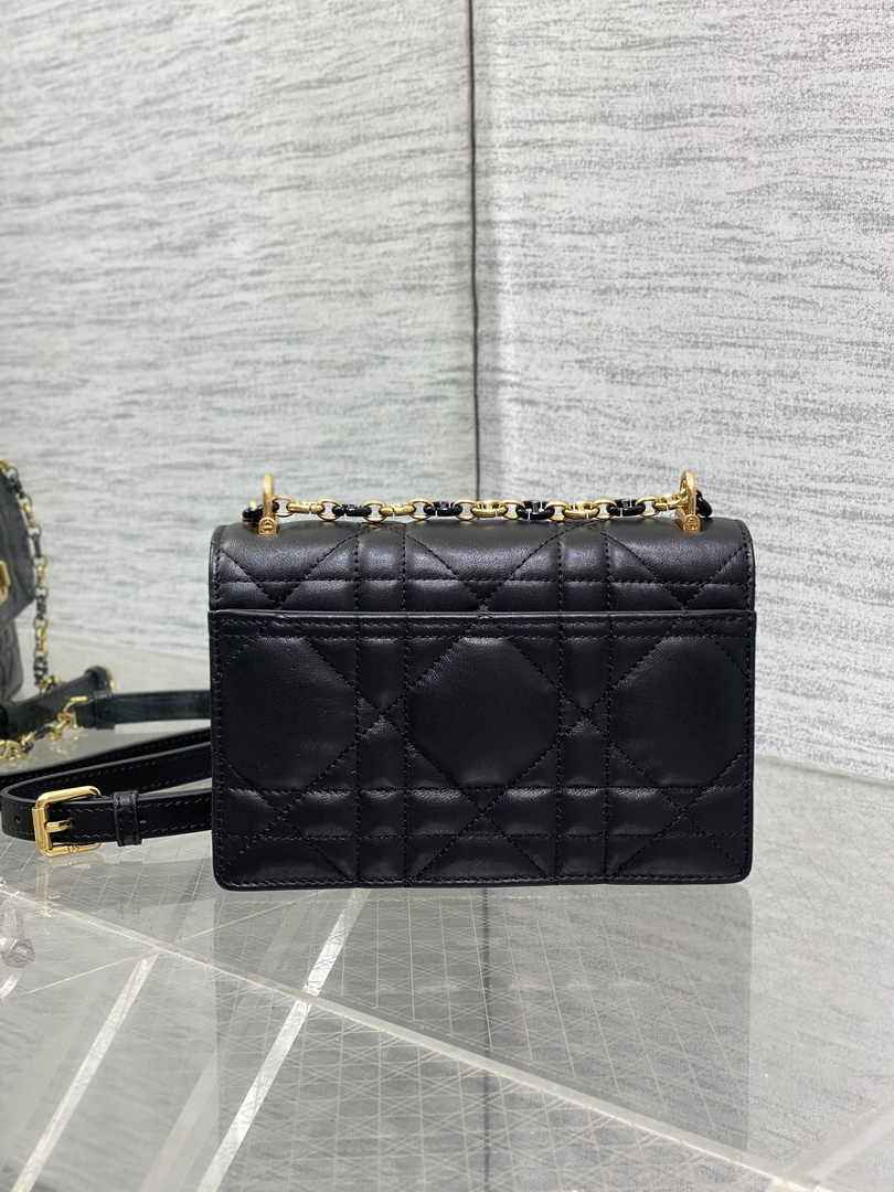 Dior Miss Caro Mini Bag S5169 Black Macrocannage Lambskin - Default Title - View 5