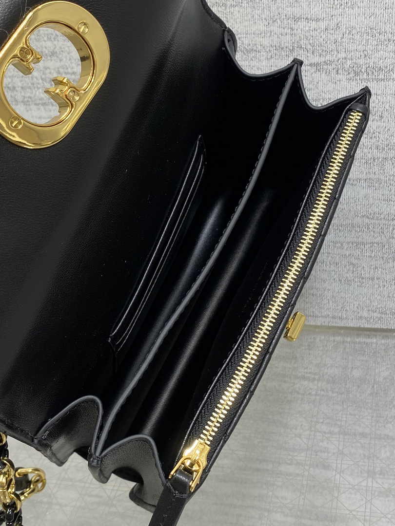 Dior Miss Caro Mini Bag S5169 Black Macrocannage Lambskin - Default Title - View 8