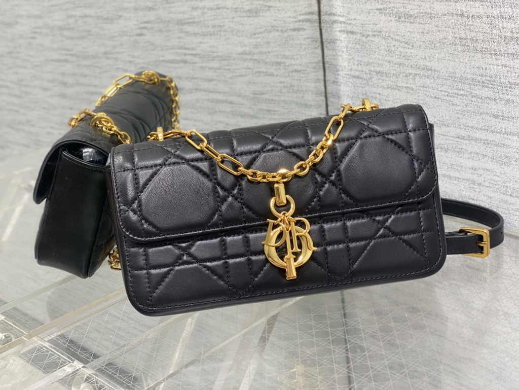 Dior Miss Daisy Mini Bag S3300 Black Macrocannage Lambskin - Default Title - View 3