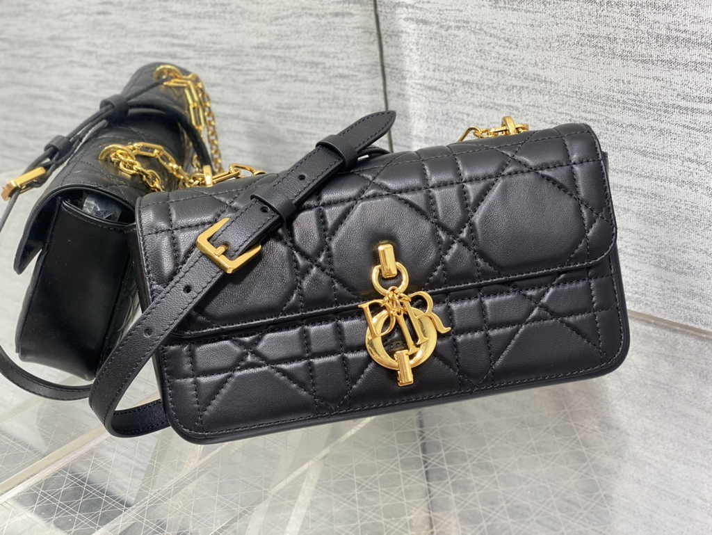 Dior Miss Daisy Mini Bag S3300 Black Macrocannage Lambskin - Default Title - View 2