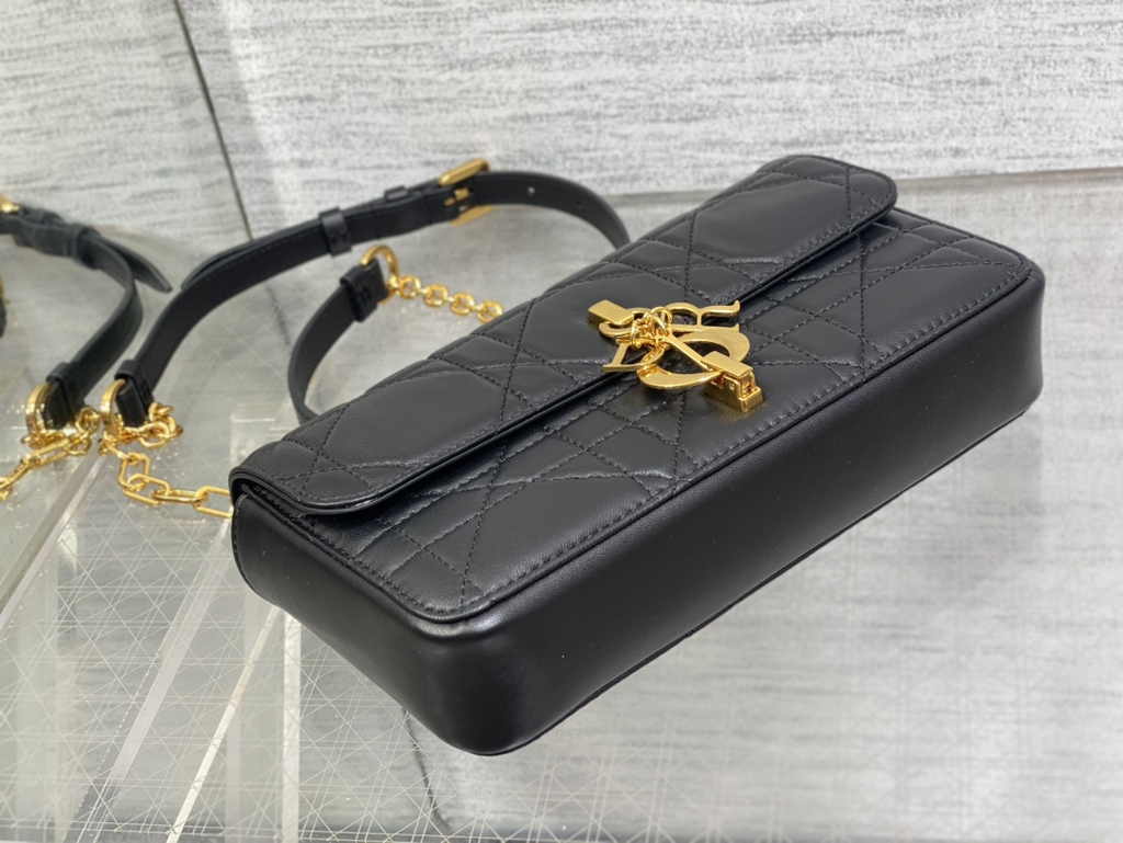 Dior Miss Daisy Mini Bag S3300 Black Macrocannage Lambskin - Default Title - View 8
