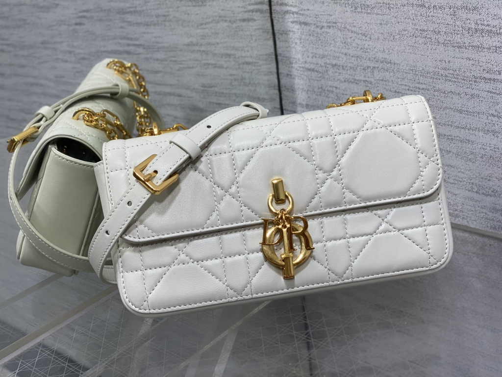 Dior Miss Daisy Mini Bag S3300 White Macrocannage Lambskin - Default Title - View 2