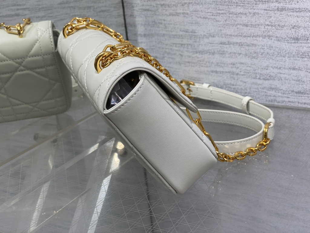 Dior Miss Daisy Mini Bag S3300 White Macrocannage Lambskin - Default Title - View 6