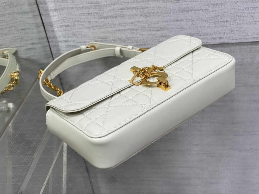 Dior Miss Daisy Mini Bag S3300 White Macrocannage Lambskin - Default Title - View 8