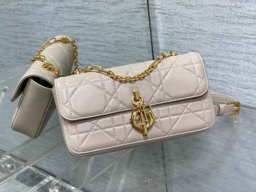 Dior Miss Daisy Mini Bag S3300 Trench Beige Macrocannage Lambskin - Default Title - View 3